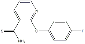 2-(4-fluorophenoxy)pyridine-3-carbothioamide Struktur