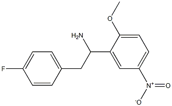 2-(4-fluorophenyl)-1-(2-methoxy-5-nitrophenyl)ethan-1-amine Struktur