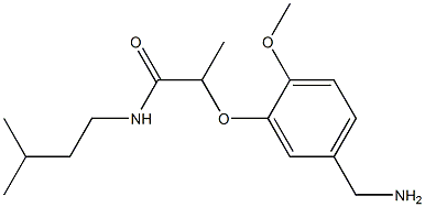 2-[5-(aminomethyl)-2-methoxyphenoxy]-N-(3-methylbutyl)propanamide Struktur