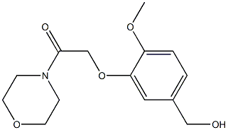 2-[5-(hydroxymethyl)-2-methoxyphenoxy]-1-(morpholin-4-yl)ethan-1-one Struktur