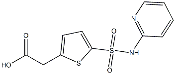 2-[5-(pyridin-2-ylsulfamoyl)thiophen-2-yl]acetic acid Struktur