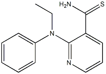 2-[ethyl(phenyl)amino]pyridine-3-carbothioamide Struktur