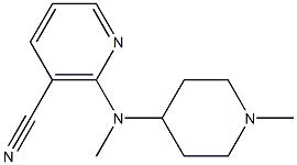 2-[methyl(1-methylpiperidin-4-yl)amino]nicotinonitrile Struktur