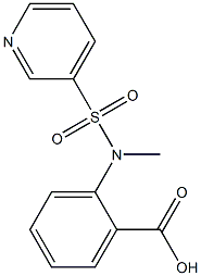 2-[methyl(pyridin-3-ylsulfonyl)amino]benzoic acid Struktur