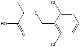 2-{[(2,6-dichlorophenyl)methyl]sulfanyl}propanoic acid Struktur