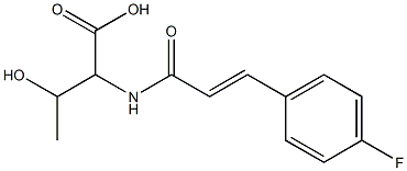 2-{[(2E)-3-(4-fluorophenyl)prop-2-enoyl]amino}-3-hydroxybutanoic acid Struktur