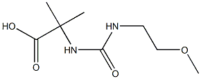 2-{[(2-methoxyethyl)carbamoyl]amino}-2-methylpropanoic acid Struktur