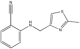 2-{[(2-methyl-1,3-thiazol-4-yl)methyl]amino}benzonitrile Struktur