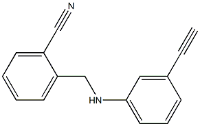 2-{[(3-ethynylphenyl)amino]methyl}benzonitrile Struktur