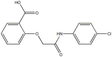 2-{[(4-chlorophenyl)carbamoyl]methoxy}benzoic acid Struktur