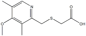 2-{[(4-methoxy-3,5-dimethylpyridin-2-yl)methyl]sulfanyl}acetic acid Struktur