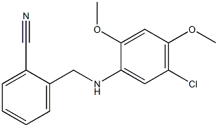 2-{[(5-chloro-2,4-dimethoxyphenyl)amino]methyl}benzonitrile Struktur