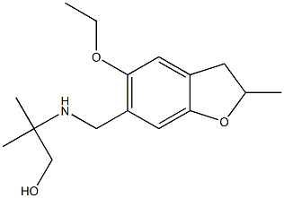 2-{[(5-ethoxy-2-methyl-2,3-dihydro-1-benzofuran-6-yl)methyl]amino}-2-methylpropan-1-ol Struktur