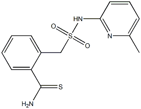 2-{[(6-methylpyridin-2-yl)sulfamoyl]methyl}benzene-1-carbothioamide Struktur