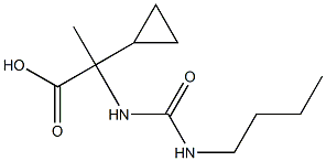 2-{[(butylamino)carbonyl]amino}-2-cyclopropylpropanoic acid Struktur