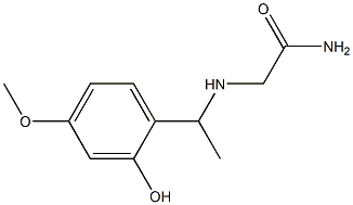 2-{[1-(2-hydroxy-4-methoxyphenyl)ethyl]amino}acetamide Struktur