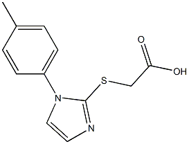 2-{[1-(4-methylphenyl)-1H-imidazol-2-yl]sulfanyl}acetic acid Struktur