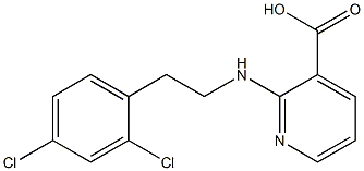 2-{[2-(2,4-dichlorophenyl)ethyl]amino}pyridine-3-carboxylic acid Struktur