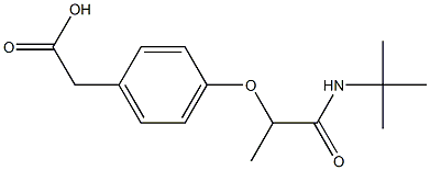 2-{4-[1-(tert-butylcarbamoyl)ethoxy]phenyl}acetic acid Struktur