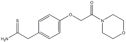 2-{4-[2-(morpholin-4-yl)-2-oxoethoxy]phenyl}ethanethioamide Struktur