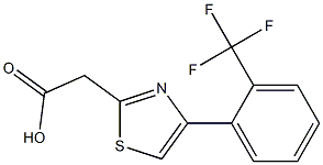 2-{4-[2-(trifluoromethyl)phenyl]-1,3-thiazol-2-yl}acetic acid Struktur