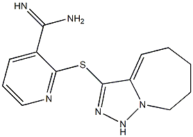 2-{5H,6H,7H,8H,9H-[1,2,4]triazolo[3,4-a]azepin-3-ylsulfanyl}pyridine-3-carboximidamide Struktur