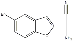 2-amino-2-(5-bromo-1-benzofuran-2-yl)propanenitrile Struktur