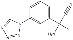 2-amino-2-[3-(1H-tetrazol-1-yl)phenyl]propanenitrile Struktur