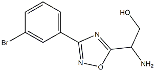 2-amino-2-[3-(3-bromophenyl)-1,2,4-oxadiazol-5-yl]ethan-1-ol Struktur