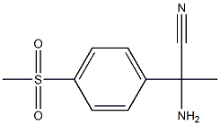 2-amino-2-[4-(methylsulfonyl)phenyl]propanenitrile Struktur