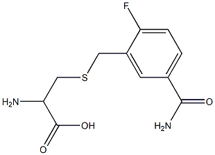 2-amino-3-{[5-(aminocarbonyl)-2-fluorobenzyl]thio}propanoic acid Struktur