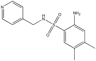 2-amino-4,5-dimethyl-N-(pyridin-4-ylmethyl)benzene-1-sulfonamide Struktur