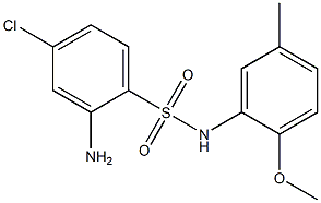 2-amino-4-chloro-N-(2-methoxy-5-methylphenyl)benzene-1-sulfonamide Struktur