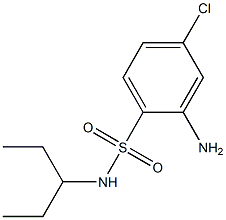 2-amino-4-chloro-N-(pentan-3-yl)benzene-1-sulfonamide Struktur