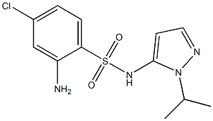 2-amino-4-chloro-N-[1-(propan-2-yl)-1H-pyrazol-5-yl]benzene-1-sulfonamide Struktur