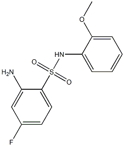 2-amino-4-fluoro-N-(2-methoxyphenyl)benzene-1-sulfonamide Struktur