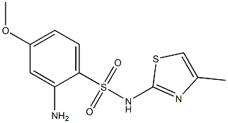 2-amino-4-methoxy-N-(4-methyl-1,3-thiazol-2-yl)benzene-1-sulfonamide Struktur