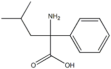 2-amino-4-methyl-2-phenylpentanoic acid Struktur