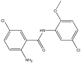 2-amino-5-chloro-N-(5-chloro-2-methoxyphenyl)benzamide Struktur