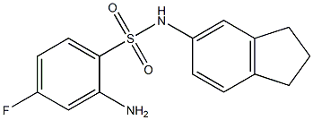 2-amino-N-(2,3-dihydro-1H-inden-5-yl)-4-fluorobenzene-1-sulfonamide Struktur