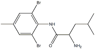 2-amino-N-(2,6-dibromo-4-methylphenyl)-4-methylpentanamide Struktur