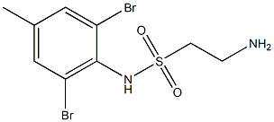 2-amino-N-(2,6-dibromo-4-methylphenyl)ethane-1-sulfonamide Struktur