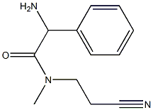 2-amino-N-(2-cyanoethyl)-N-methyl-2-phenylacetamide Struktur