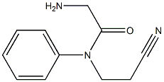 2-amino-N-(2-cyanoethyl)-N-phenylacetamide Struktur