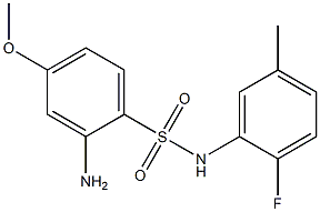 2-amino-N-(2-fluoro-5-methylphenyl)-4-methoxybenzene-1-sulfonamide Struktur