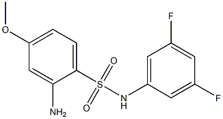 2-amino-N-(3,5-difluorophenyl)-4-methoxybenzene-1-sulfonamide Struktur