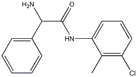 2-amino-N-(3-chloro-2-methylphenyl)-2-phenylacetamide Struktur