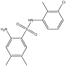 2-amino-N-(3-chloro-2-methylphenyl)-4,5-dimethylbenzene-1-sulfonamide Struktur