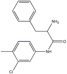 2-amino-N-(3-chloro-4-methylphenyl)-3-phenylpropanamide Struktur