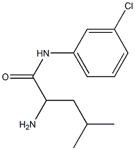 2-amino-N-(3-chlorophenyl)-4-methylpentanamide Struktur